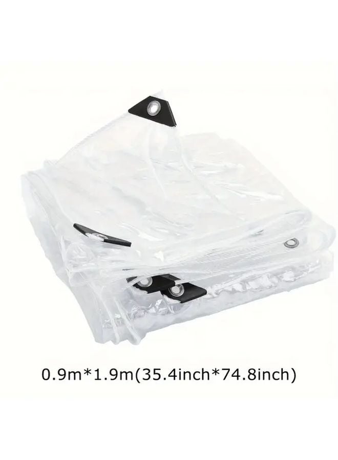 فيلم حبل البلاستيك PVC الشفاف الثقيل 35.43 × 74.8 بوصة مقاوم للعوامل الجوية الخارجية - Image 4