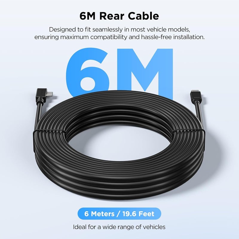 Viofo Rear Cable 6M(19.6ft) only for A229 Plus/Pro Dash Camera - Image 5