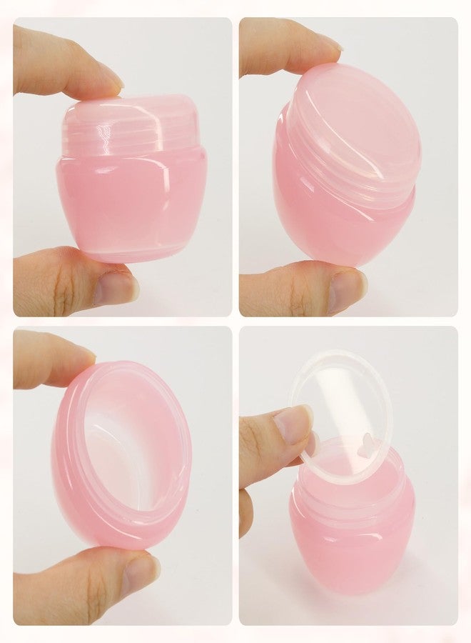Pana Beauticom 36 Pieces 30G/30ML (1 Oz) Pink Frosted Container Jars with Inner Liner for Makeup, Creams, Cosmetic Beauty Product Samples - BPA Free - Image 4