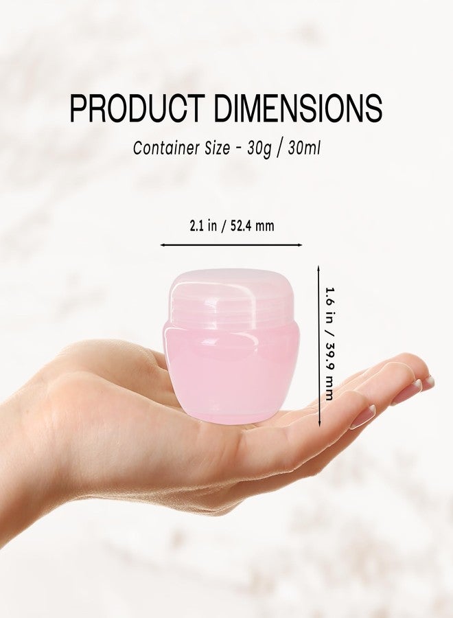 Pana Beauticom 36 Pieces 30G/30ML (1 Oz) Pink Frosted Container Jars with Inner Liner for Makeup, Creams, Cosmetic Beauty Product Samples - BPA Free - Image 3