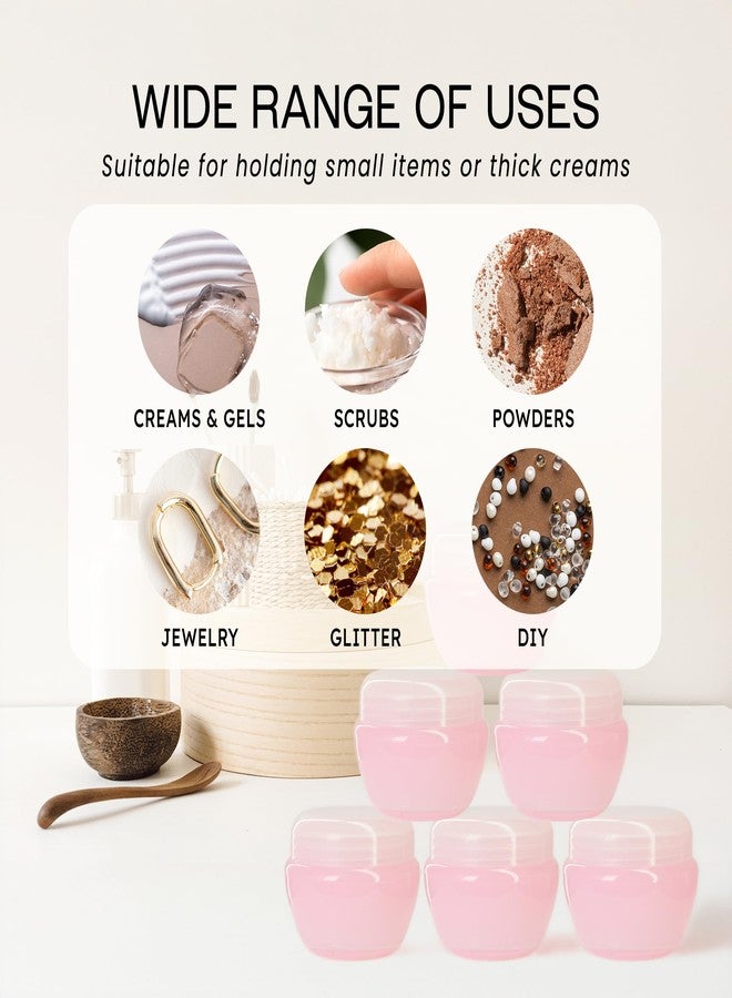 Pana Beauticom 36 Pieces 30G/30ML (1 Oz) Pink Frosted Container Jars with Inner Liner for Makeup, Creams, Cosmetic Beauty Product Samples - BPA Free - Image 5