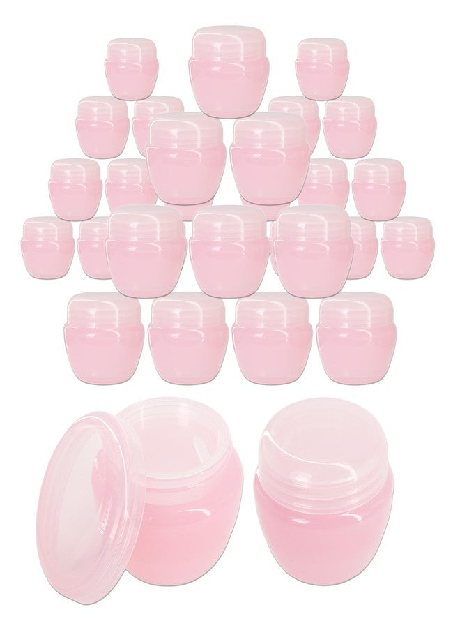 Pana Beauticom 36 Pieces 30G/30ML (1 Oz) Pink Frosted Container Jars with Inner Liner for Makeup, Creams, Cosmetic Beauty Product Samples - BPA Free - Image 1