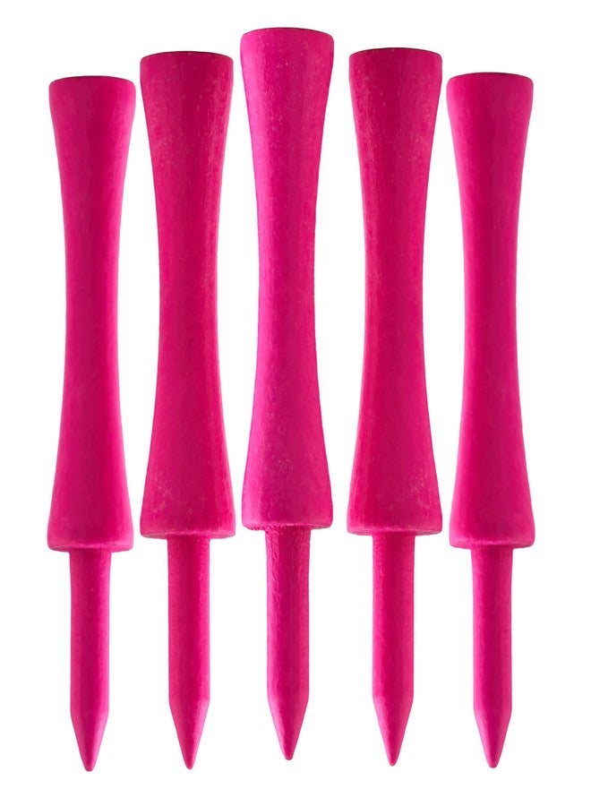 TH Golf x100 Pcs Bamboo Pink Castle Golf Tees 59mm Biodegradable Eco Friendly Sustainable - Image 1