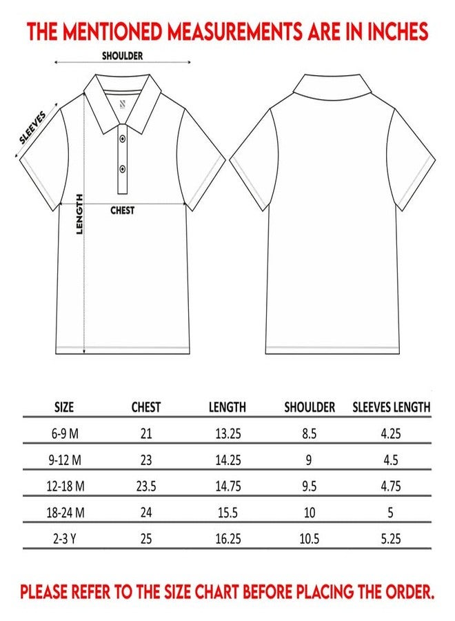 Nusyl Solid Polo T-Shirt for Infants (6 Months - 36 Months) | Regular Fit | Polo Collar & Buttoned T-Shirt - Lime Green - 2-3Y - Image 5