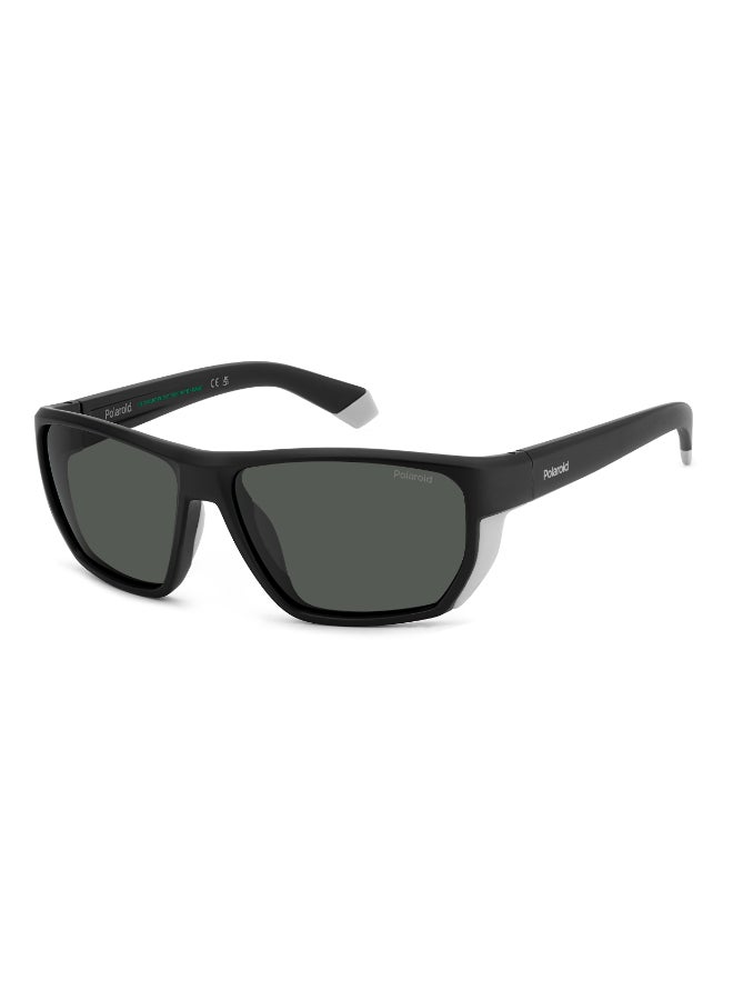 POLAROID PLD 7057/S Sunglasses Black Rectangular - Image 1