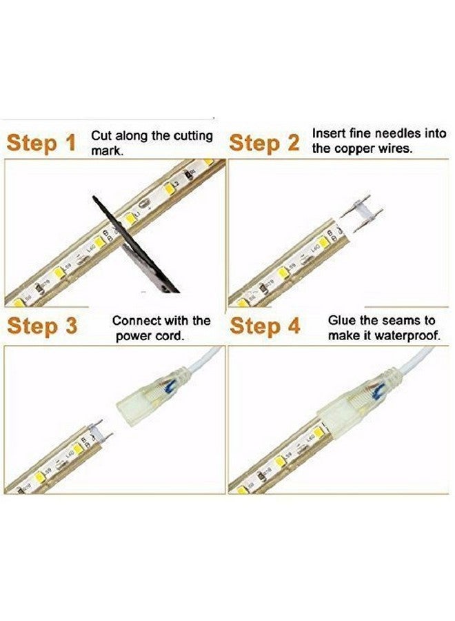 الجستو Gesto 40 Meter Rope Led Strip Lights - أضواء خارجية مقاومة للماء لتزيين الشرفة والديكور المنزلي والديكور الداخلي | أضواء زخرفية لتزيين ديوالي، ضوء كوف للسقف (أبيض دافئ) - Image 3