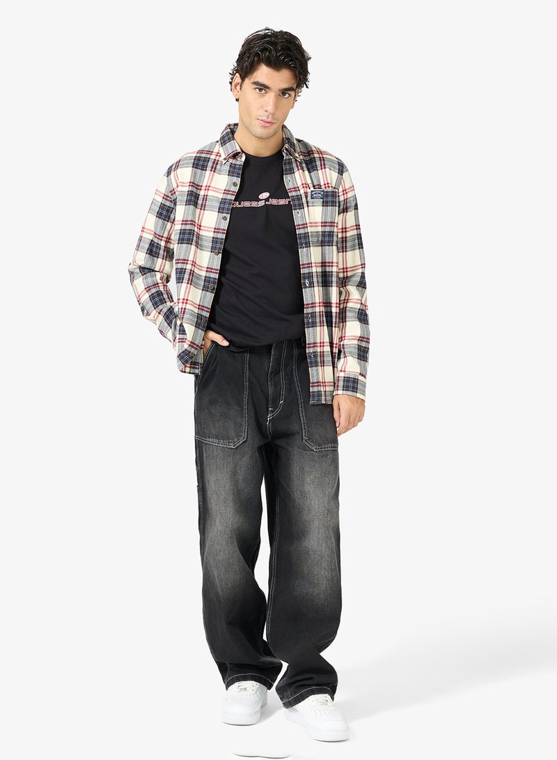 جس تي شيرت بياقة دائرية وقصة عادية - Image 4