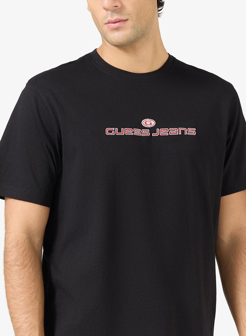 جس تي شيرت بياقة دائرية وقصة عادية - Image 3