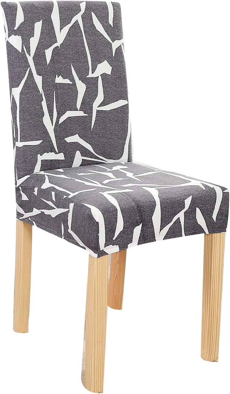 Stretch Chair Slipcovers, Milk Silk Print Soft Stretch Chair Covers, Removable and Washable Chair Cover, Suitable for Restaurant, Wedding, Hotel Banquet, (Brown Stripe) 8pcs - Image 4