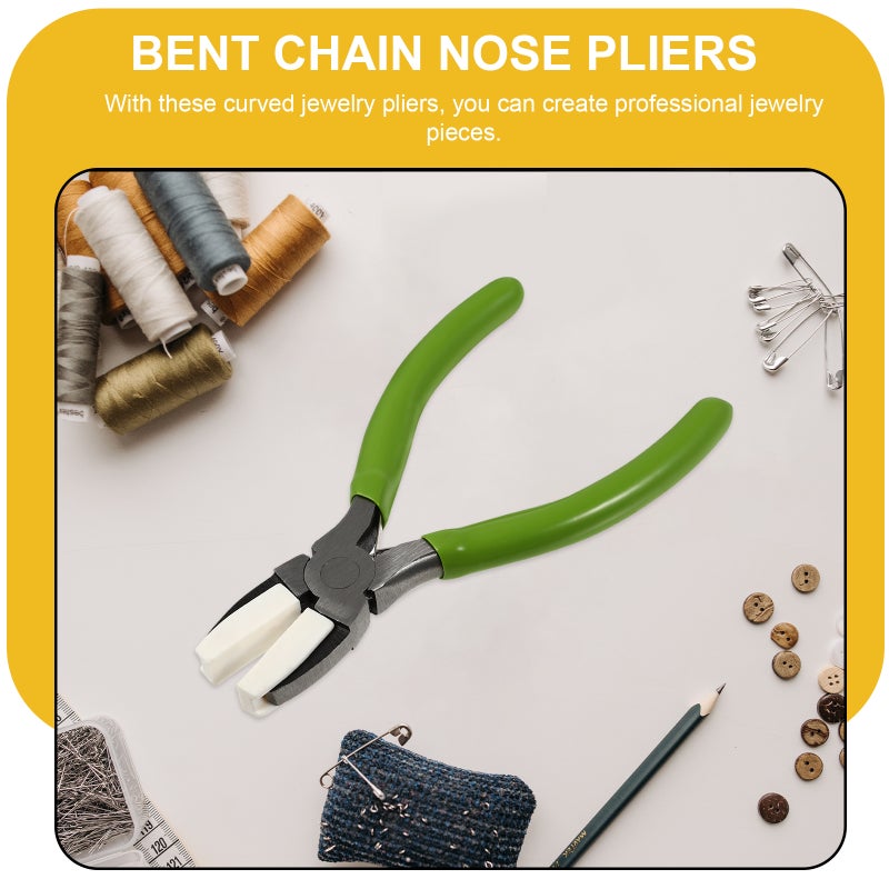 Double Nylon Jaw Pliers Flat Nose Pliers Jewelry Making Plier for Craft Projects - Image 2
