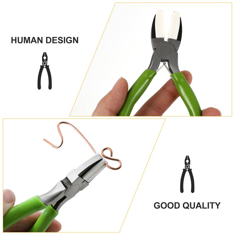 Double Nylon Jaw Pliers Flat Nose Pliers Jewelry Making Plier for Craft Projects - Image 4
