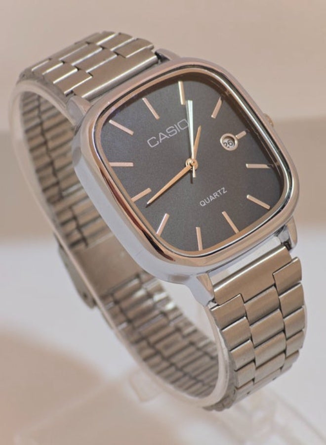 كاسيو ساعة كاسيو للجنسين LTP-E117D انالوج ستانلس ستيل - رمادي - Image 2