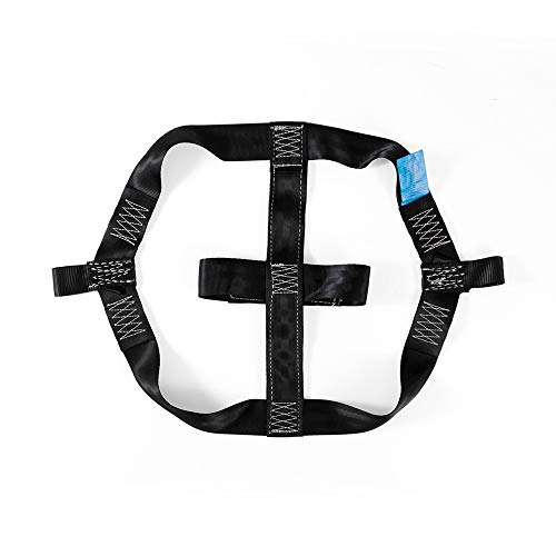 MOTO4U Universal Motorcycle Rear Wheel Tie Down Strap in Black - Image 2