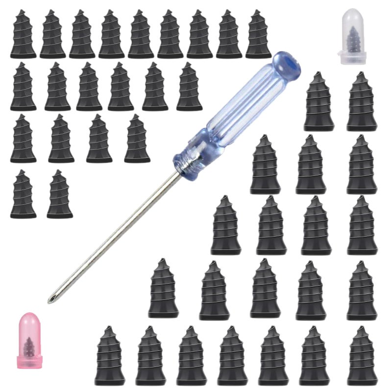 Enmpnornb AllinOne Tire Repair Kit 40PCS Spiral Rubber Nails Plug Tool for Car Motorcycle Truck Tractor Puncture Fix - Image 3
