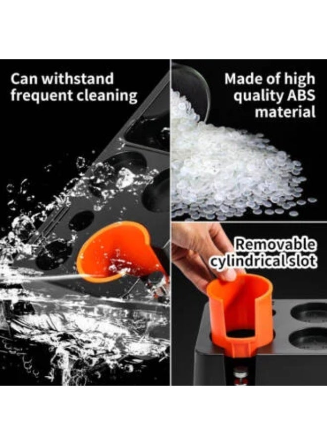 محطة تنظيم وضغط الإسبريسو 8 في 1 – صندوق تنظيم ضاغط وهراسة القهوة مع قاعدة غير قابلة للانزلاق – Tamper Station لحامل البورتافلتر مقاس 51–58 مم – محطة باريستا احترافية لحامل التامبر وموزع الإسبريسو - Image 4