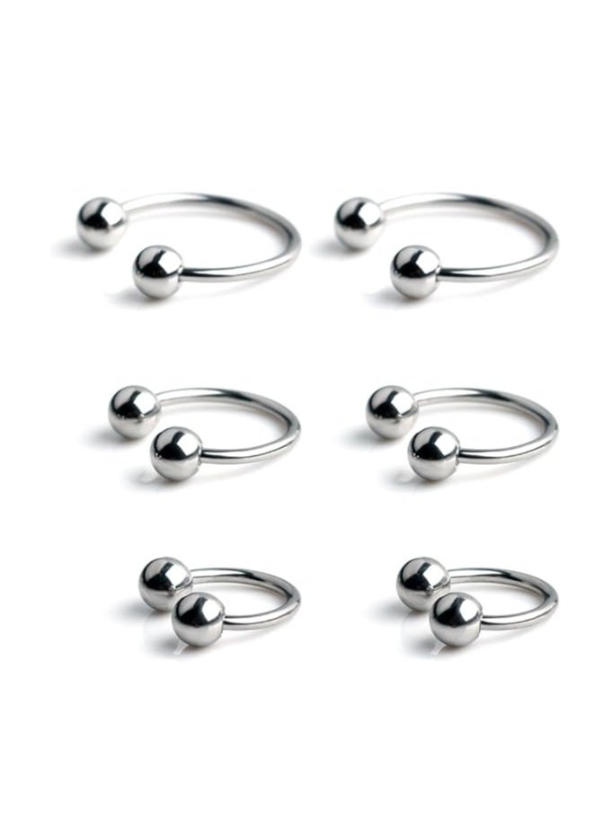 Generic BForbidden Body Jewelry Horseshoe Septum Rings Internally Threaded Small Nose Hoop Surgical Steel 1 pieces 