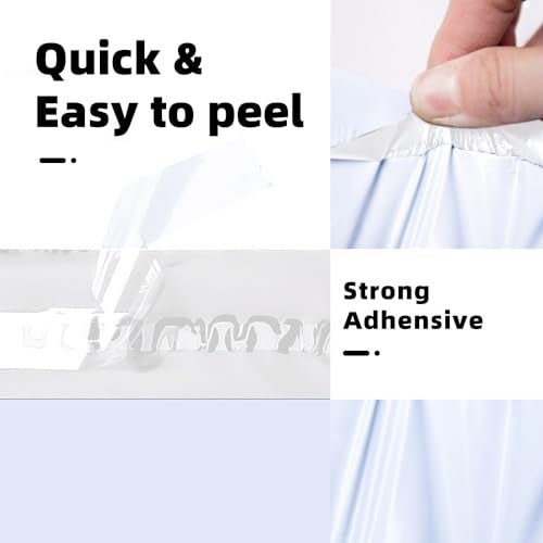 POLYSELLS 50 pcs 19x24 Inches White x Silver Poly Mailers Shipping Envelopes, Strong Adhesive Sealing, Waterproof, and Tear-resistant Postal Mailing Bags for Clothing, Books, and Accessories - Image 4