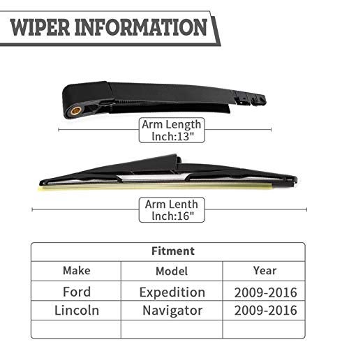 HODEE Rear Wiper Arm Blade Nut Set Replacement for Ford Expedition Lincoln Navigator 2009-2016,Rear Wiper Cover Accessories Assembly, Wiper Cap Set for Back Windshield Window - Image 2