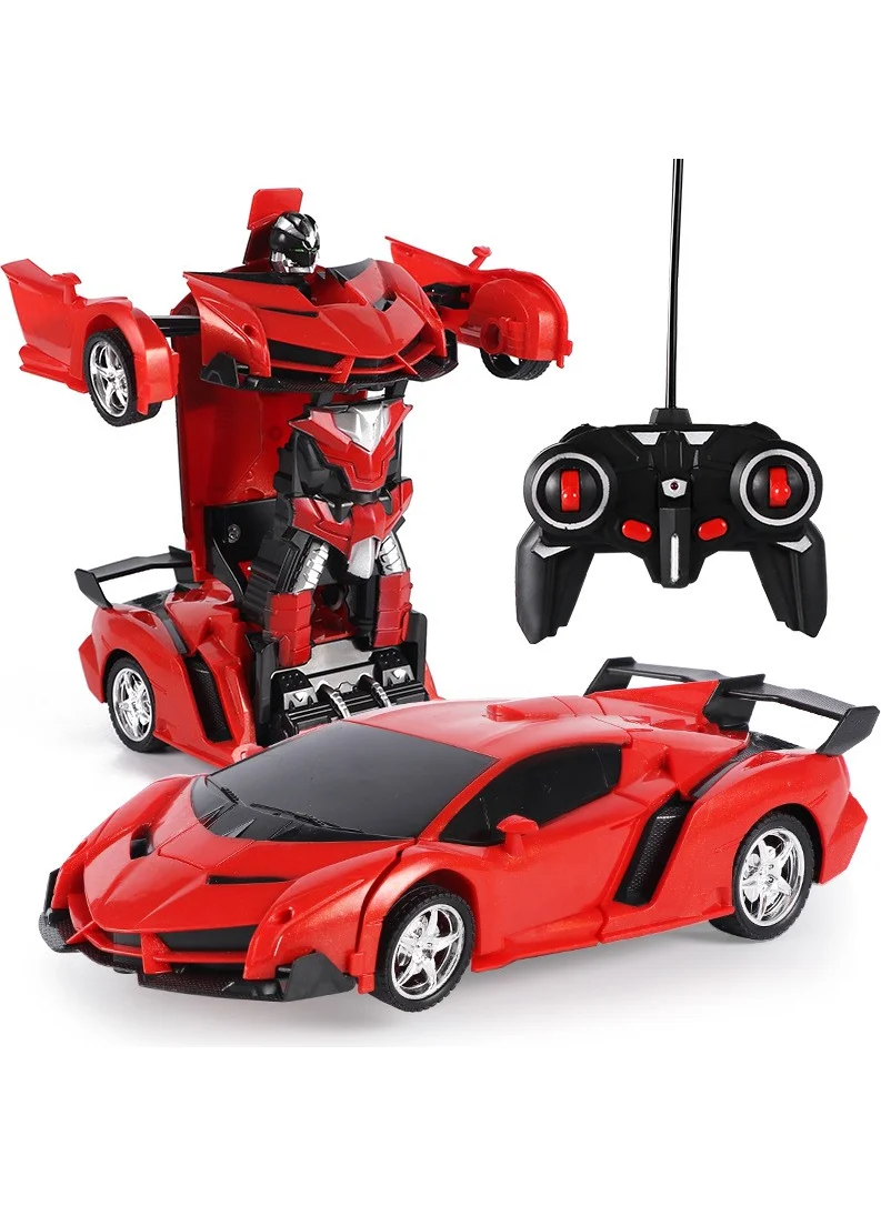 Mj Toys Toy Remote Control Transformers Style Robot Transforming Toy Car Ferrari