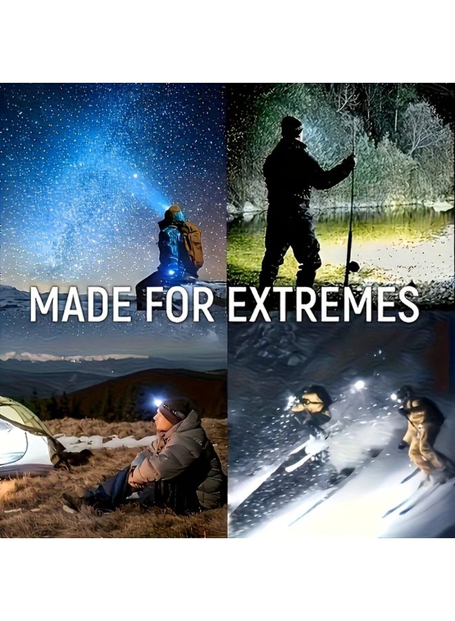 6pcs Portable 5LED USB Rechargeable Headlamp Outdoor Camping Hiking Fishing Work Light - Image 5