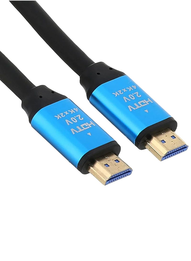 ابلس كابل HDMI 2.0 طراز AB-303K بطول 5 أمتار – كابل عالي السرعة يدعم دقة 4K Ultra HD (4K×2K) وتلفزيون عالي الدقة (HDTV)، خاضع لاختبارات الجودة بنسبة 100%، ومزود بحماية ضد الاهتزاز والقطع، مع ضمان نقل مستقر للإشارة لأجهزة التلفزيون والكمبيوتر ومنصات الألعاب. - Image 2