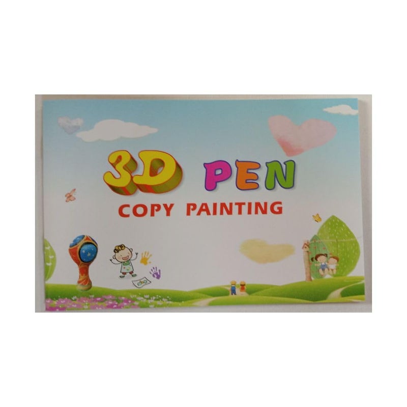 Melt3D Melt3D 3D Printing Drawing Book Reusable Colorful Thick Paper Template with a Clear Plate Painting Graffiti Template for 3D Pen Kids Small