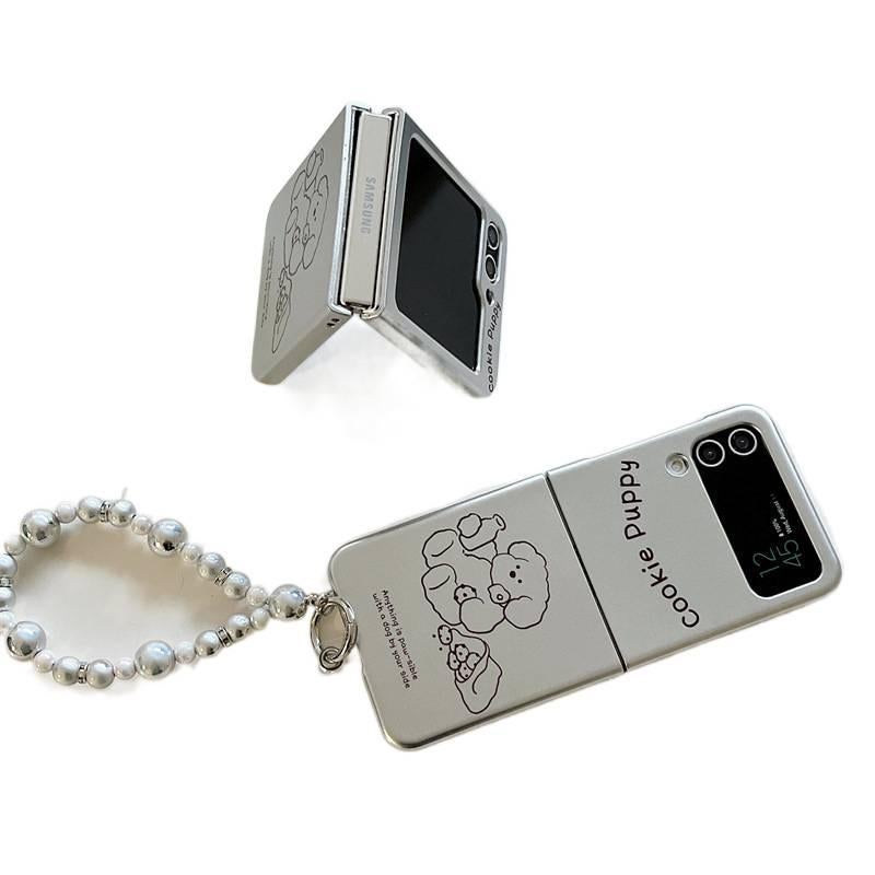 Protective Case | Drop Protection | Electroplated Silver Silicone | Shockproof Cover for Samsung Galaxy Z Flip 4 - Image 3