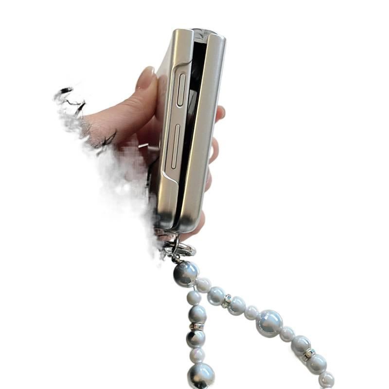 Protective Case | Drop Protection | Electroplated Silver Silicone | Shockproof Cover for Samsung Galaxy Z Flip 4 - Image 4