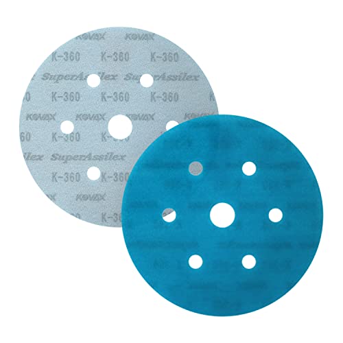 Eagle Abrasives Super Assilex Flexible 6 inch Sanding Discs, Ocean K-360, 7 Holes, Hook & Loop, 193-1545, 25 Discs - Image 4