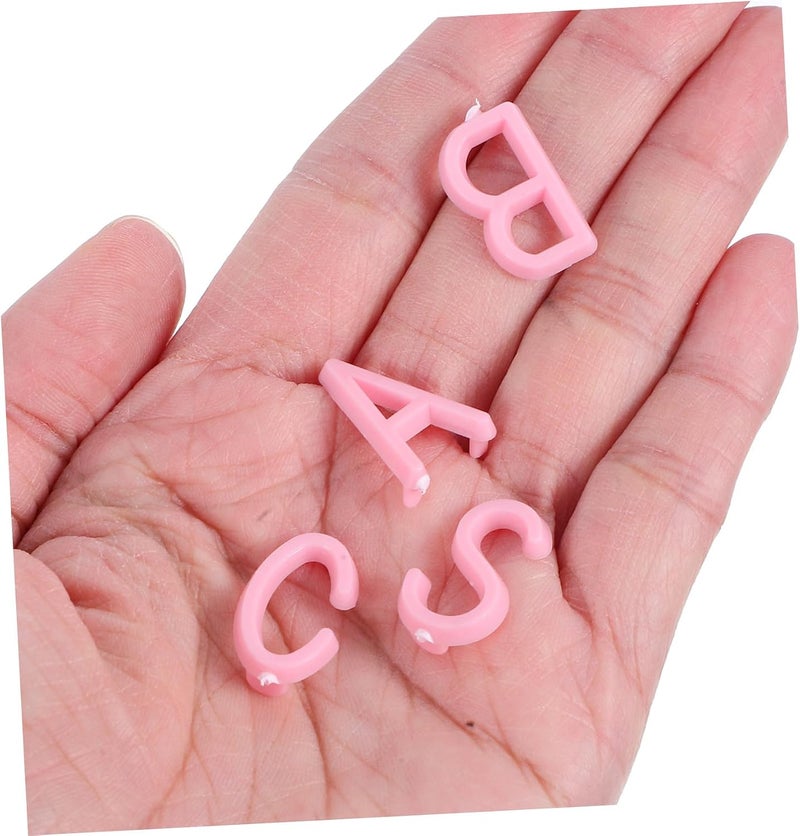 Gadpiparty 2pcs Changeable Plastic Letters for Felt Alphabet Board Versatile Diy Message Set Pink for Home and Office Decor Easy to Use Plastic Letter Accessories - Image 2