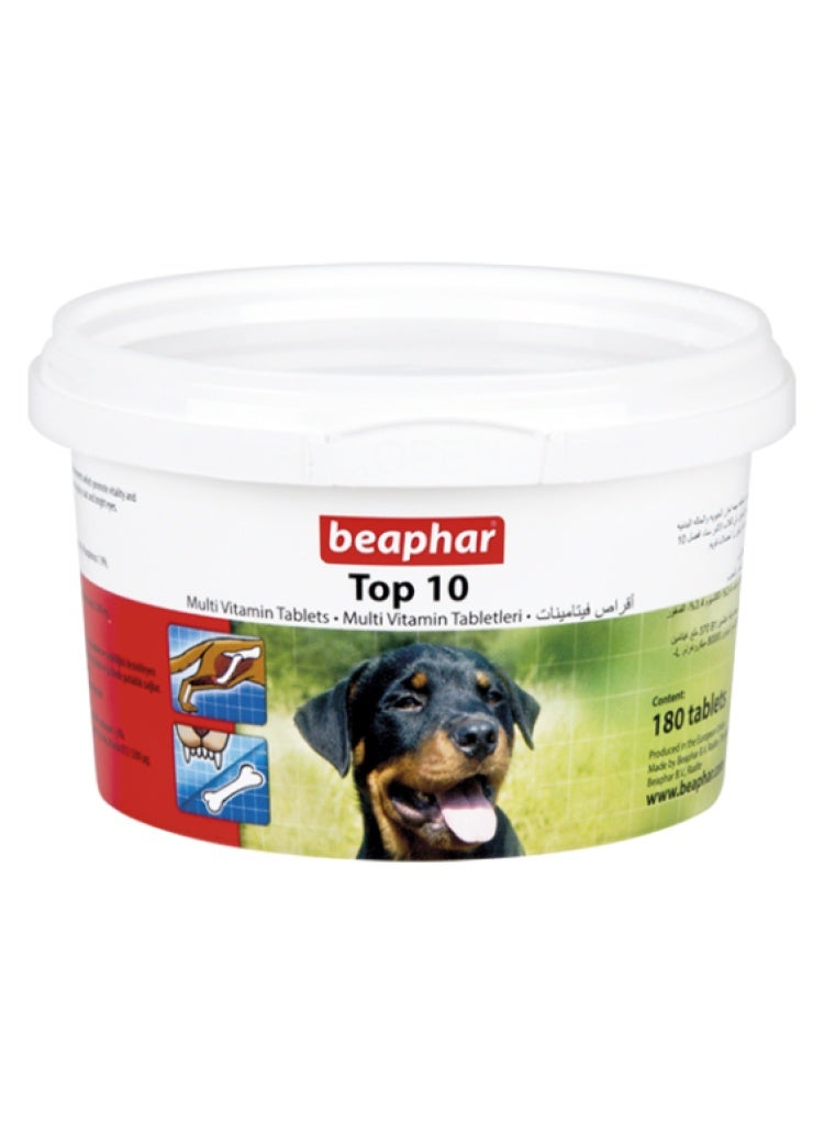 beaphar Top 10 Multi-Vitamins for Dogs – 180 Tablets - Image 2