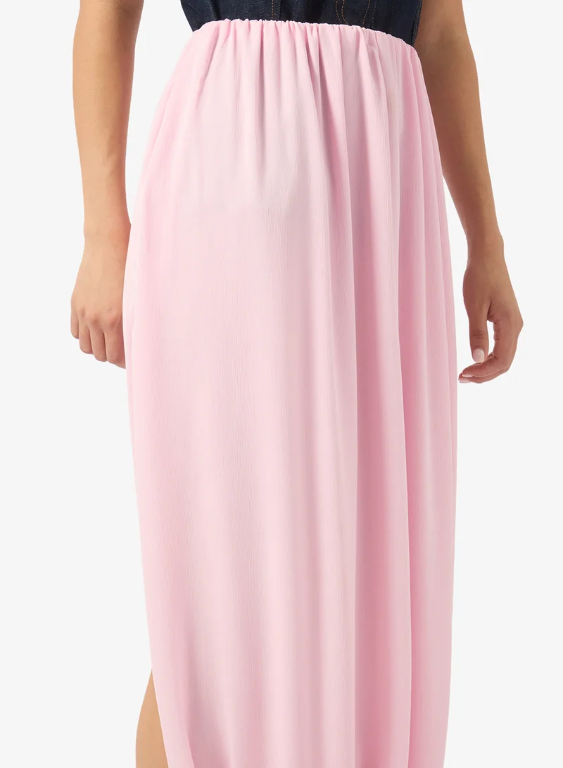 Ginger  Pleat Detail Maxi Skirt for Women | Best Price UAE