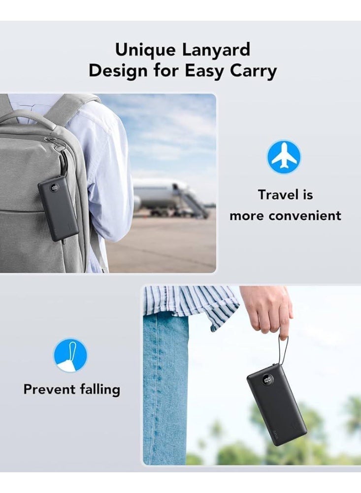فيجير باور بانك VEGER بسعة 20000 مللي أمبير | تصميم 4 في 1 (Type-C، Lightning، Micro USB، USB-A) | شحن سريع PD بقوة 22.5 واط | متوافق مع أجهزة iPhone وAndroid - Image 4