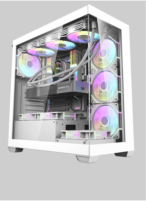 FIRST WAVE - NEXUS Workstation PC - Intel Core i9-14900K, 64GB DDR5 RAM, 1TB NVMe SSD + 1TB HDD, Zotac RTX4060 8GB Graphics - Win11 Pro, 1+1 Year Warranty For Video Editing, 3D Modeling (Snow White)