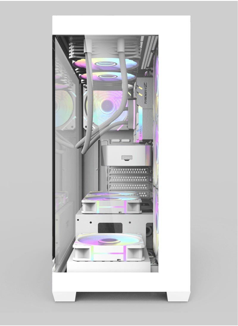 1st Wave Technology - FIRST WAVE - NEXUS Workstation PC - Intel Core i9-14900K, 64GB DDR5 RAM, 1TB NVMe SSD + 1TB HDD, Zotac RTX4060 8GB Graphics - Win11 Pro, 1+1 Year Warranty For Video Editing, 3D Modeling (Snow White) - Image 1