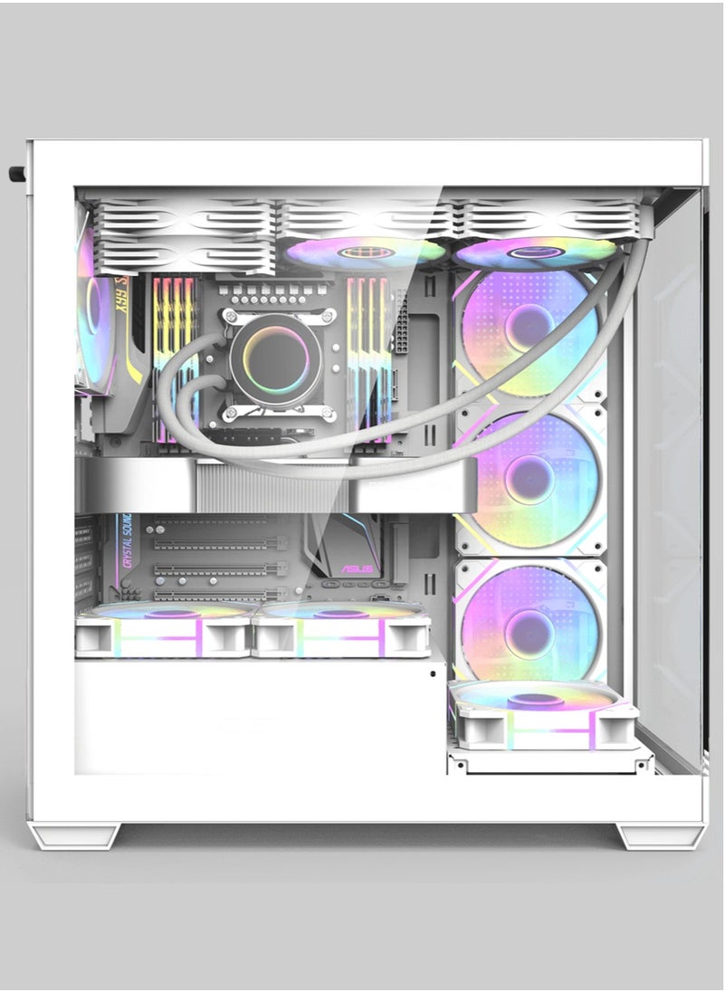 1st Wave Technology - FIRST WAVE - NEXUS Workstation PC - Intel Core i9-14900K, 64GB DDR5 RAM, 1TB NVMe SSD + 1TB HDD, Zotac RTX4060 8GB Graphics - Win11 Pro, 1+1 Year Warranty For Video Editing, 3D Modeling (Snow White) - Image 1