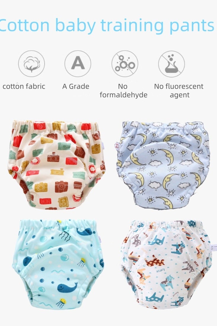 joybuy 4 Pack Size L Potty Training Pants, Breathable Potty Training Underwear, Unisex Toddler Training Underpants for 0-3 Years Boy and Girls Strong Absorbent Cotton Training Pants  - Image 2