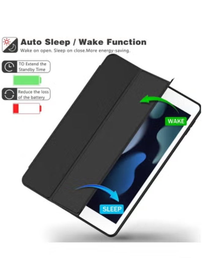 TIGER iPad 9th/8th/7th Gen 10.2-Inch Case – Slim Black Smart Cover with Pencil Holder, Shockproof Transparent Back & Auto Wake/Sleep | Protective Stand Case for iPad 2021/2020/2019 | Lightweight & Durable for Study, Work & Travel | Clear Back Panel with Full Access  - Image 3