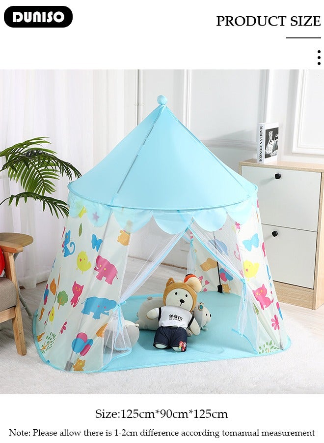 DUNISO خيمة لعب للأطفال، خيمة أطفال قابلة للغسل مع نوافذ، بيت لعب قابل للطي للأطفال، خيمة قلعة، خيمة ألعاب محمولة للداخل والخارج، خيمة قابلة للطي في الهواء الطلق للبنات والأولاد - Image 2