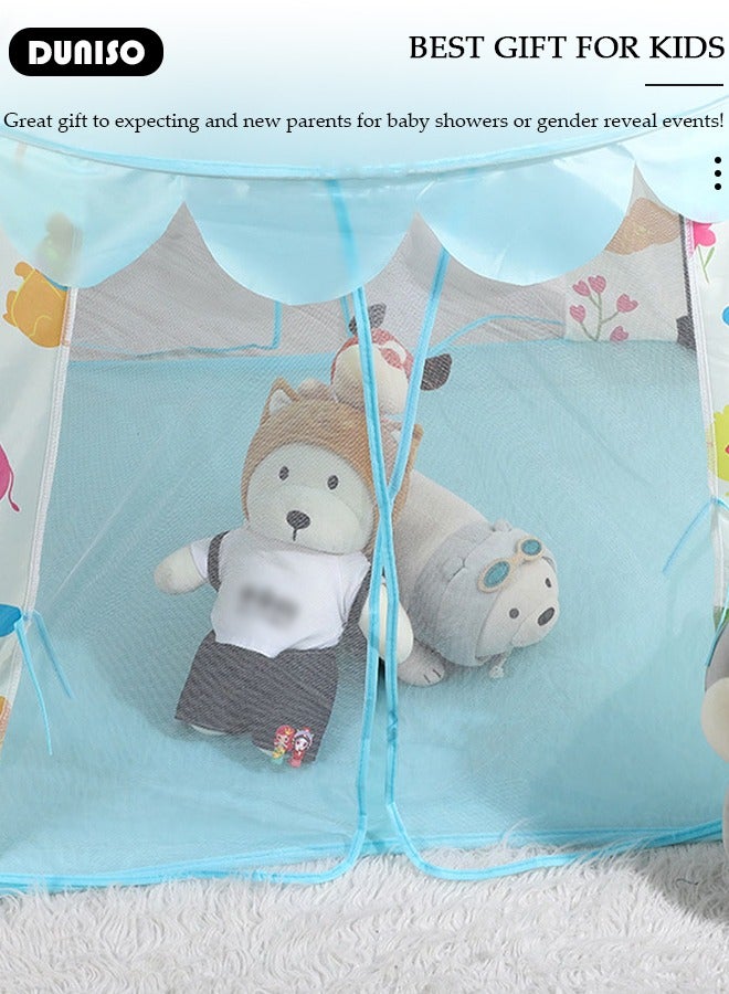 DUNISO خيمة لعب للأطفال، خيمة أطفال قابلة للغسل مع نوافذ، بيت لعب قابل للطي للأطفال، خيمة قلعة، خيمة ألعاب محمولة للداخل والخارج، خيمة قابلة للطي في الهواء الطلق للبنات والأولاد - Image 3