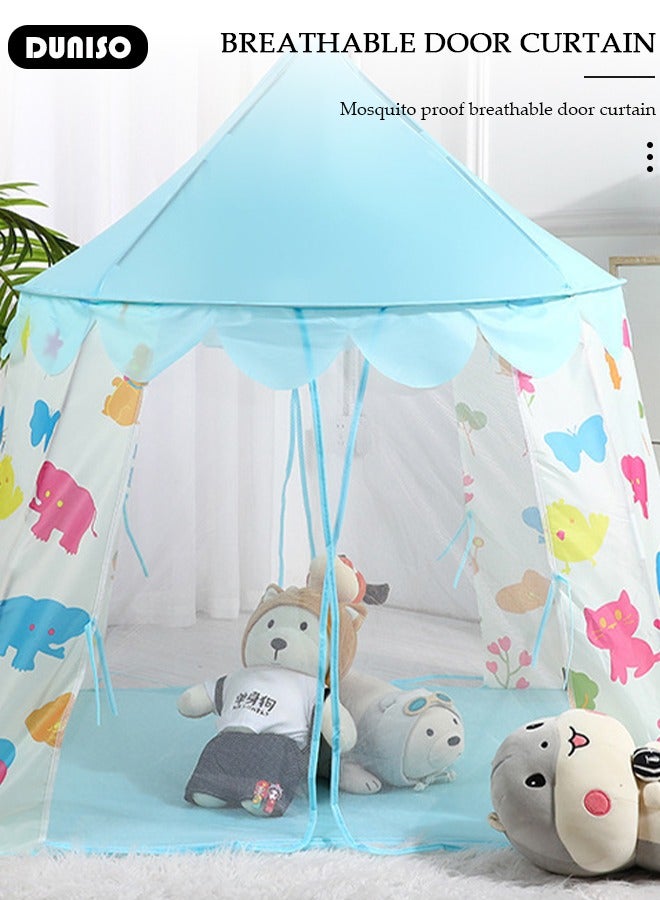 DUNISO خيمة لعب للأطفال، خيمة أطفال قابلة للغسل مع نوافذ، بيت لعب قابل للطي للأطفال، خيمة قلعة، خيمة ألعاب محمولة للداخل والخارج، خيمة قابلة للطي في الهواء الطلق للبنات والأولاد - Image 4