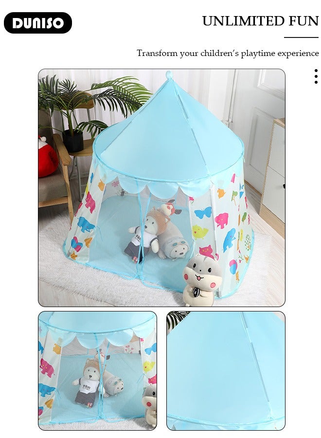 DUNISO خيمة لعب للأطفال، خيمة أطفال قابلة للغسل مع نوافذ، بيت لعب قابل للطي للأطفال، خيمة قلعة، خيمة ألعاب محمولة للداخل والخارج، خيمة قابلة للطي في الهواء الطلق للبنات والأولاد - Image 5