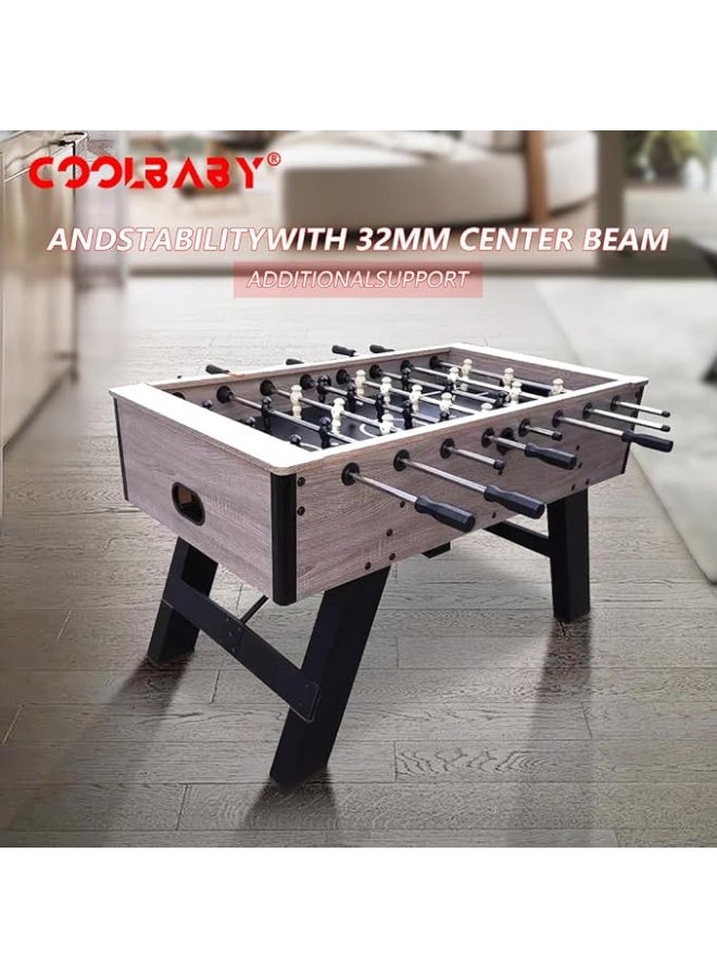 كول بيبي طاولة كرة قدم خشبية مقاس 55 بوصة، بتصميمات متينة وأنيقة، مناسبة لغرف الألعاب والمنزل والمكتب والحفلات. - Image 5