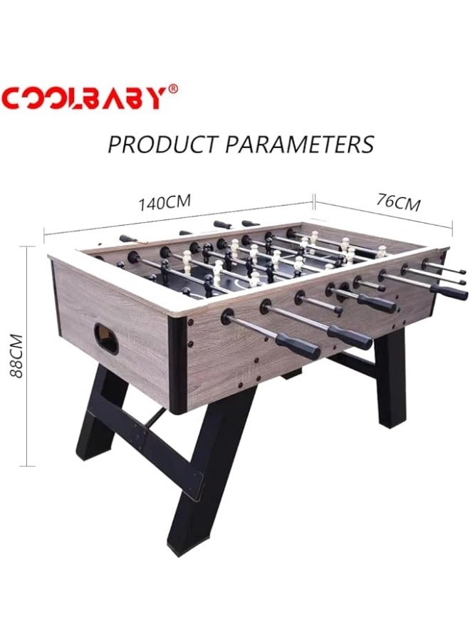 كول بيبي طاولة كرة قدم خشبية مقاس 55 بوصة، بتصميمات متينة وأنيقة، مناسبة لغرف الألعاب والمنزل والمكتب والحفلات. - Image 2