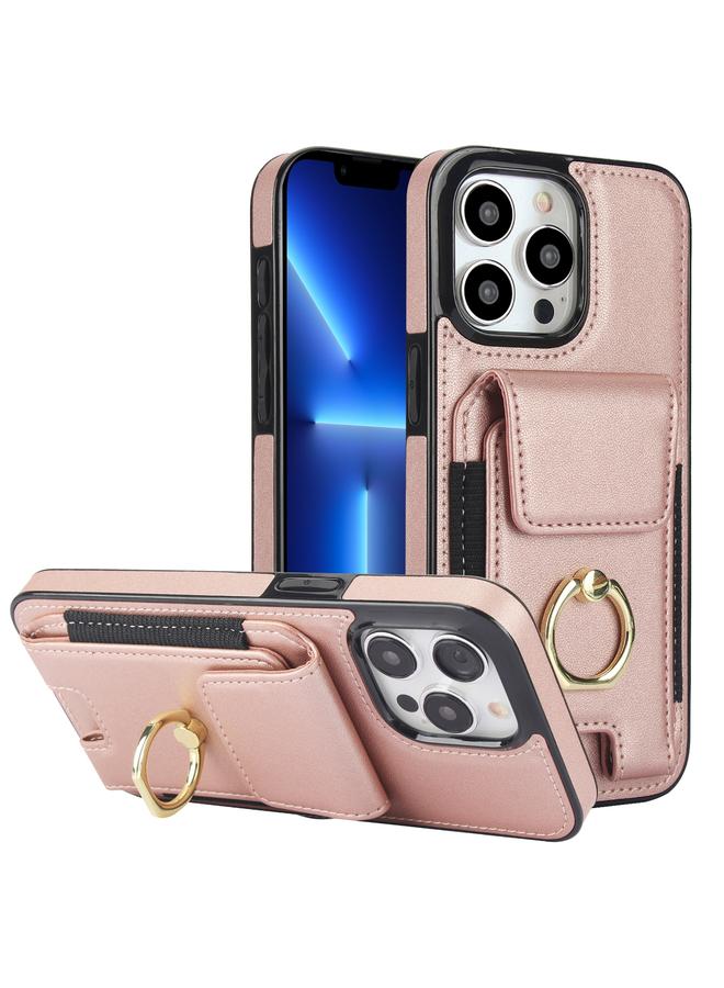 اس-توب جراب لهاتف iPhone 13 Pro مع حامل بطاقات مرن وحلقة لهاتف iPhone 13 Pro - Image 1