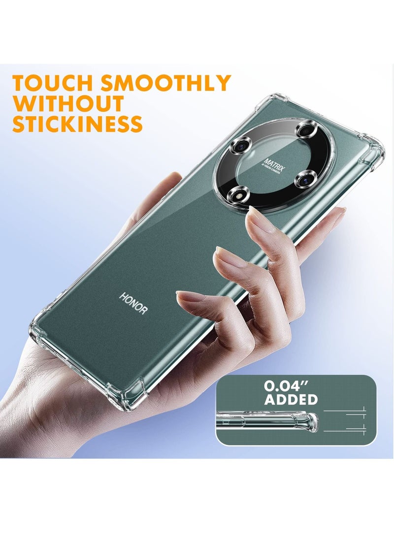 BORTONY Honor Magic 5 Lite Case Reinforced Corner Bumper Thin Slim Soft TPU Flexible Crystal Cover - Image 4