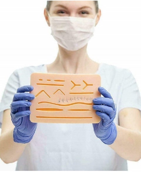 Surgical Suture Practice Simulation Skin Module With Wound Suture Debridement Training Tool Model