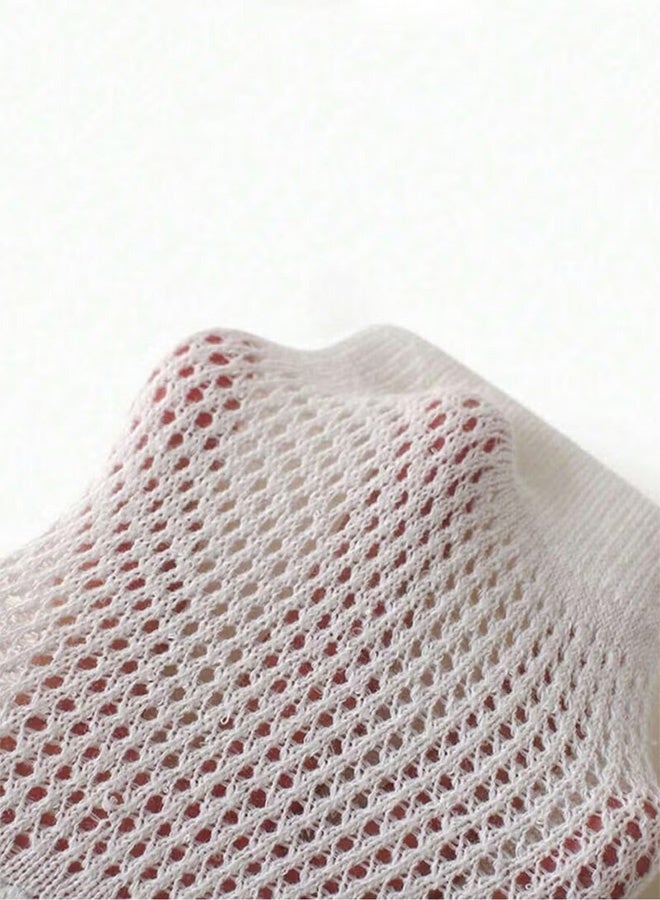 AGREON 2 Pairs Baby Knee Pads for Crawling, Breathable Summer Baby Crawling Knee Pads, Anti Slip Adjustable Knee Pads, High Elastic Soft Baby Knee Protectors, Leg Warmers for Baby Toddler Girls Boys (Cute Bear) - Image 3