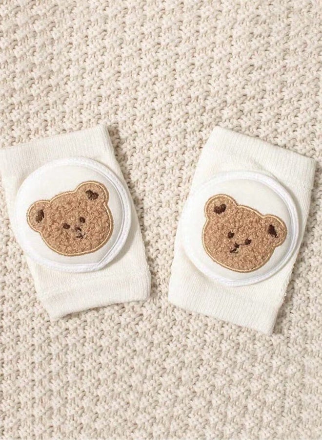 AGREON 2 Pairs Baby Knee Pads for Crawling, Breathable Summer Baby Crawling Knee Pads, Anti Slip Adjustable Knee Pads, High Elastic Soft Baby Knee Protectors, Leg Warmers for Baby Toddler Girls Boys (Cute Bear) - Image 4