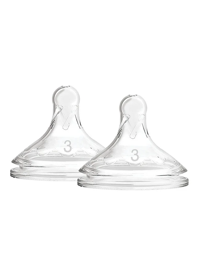 Dr. Brown’s Level 3 Wide-Neck Silicone Options And Nipple, Pack of 2